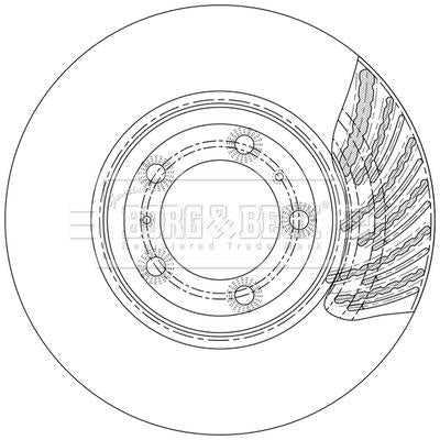 Borg & Beck, Borg & Beck Brake Disc  - BBD6226S fits Panamera (971) 18 (1LN,1ZT) 05/16-