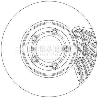 Borg & Beck, Borg & Beck Brake Disc  - BBD6227S fits Panamera (971) 18 (1LN,1ZT) 05/16-