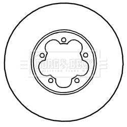 Borg & Beck, Borg & Beck Brake Disc Pair  - BBD5341 fits Ford Transit 350 04/06-