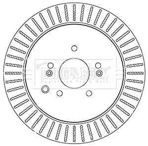 Borg & Beck, Borg & Beck Brake Disc Pair  - BBD5342 fits Hyundai ix55 09/08-