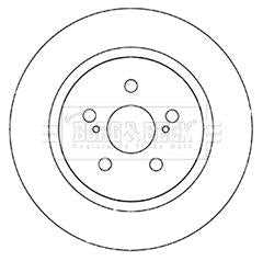 Borg & Beck, Borg & Beck Brake Disc Pair  - BBD5346 fits Lexus 1.8i CT200h 10-