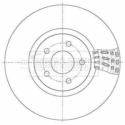 Borg & Beck, Borg & Beck Brake Disc Pair  - BBD5348 fits Ford Kuga 03/13-