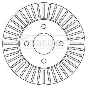 Borg & Beck, Borg & Beck Brake Disc Pair  - BBD5349 fits Nissan Micra 1.4i 16v 03-08/05