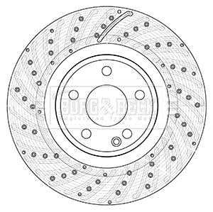 Borg & Beck, Borg & Beck Brake Disc Pair  - BBD5355 fits MB A,B Class(W176,246) 06/11-