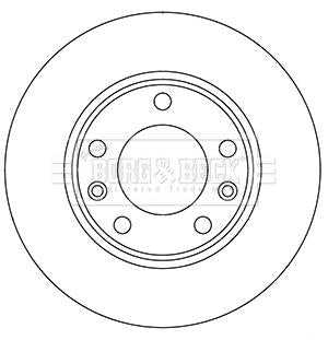 Borg & Beck, Borg & Beck Brake Disc Pair  - BBD5358 fits Peugeot 308 II 09/13-