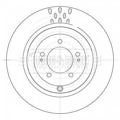 Borg & Beck, Borg & Beck Brake Disc Pair  - BBD5395 fits Mitsub.Lancer 2.0 EVO 06/08-