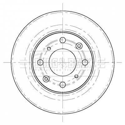 Borg & Beck, Borg & Beck Brake Disc Pair  - BBD5415 fits Honda Jazz II 1.3 03/02-11/07