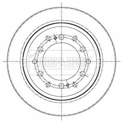 Borg & Beck, Borg & Beck Brake Disc Pair  - BBD5427 fits Toyota L'Cruis(KDJ150/5)11/09-