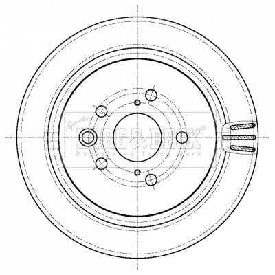 Borg & Beck, Borg & Beck Brake Disc Pair  - BBD5445 fits Lexus GS 250,300h,450h 01/12-