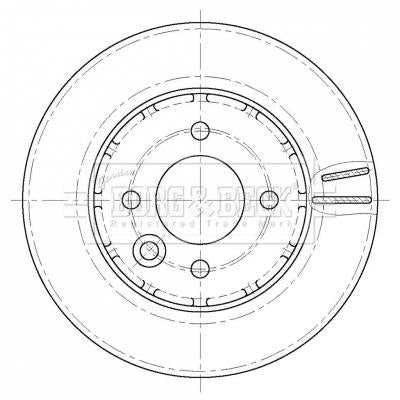 Borg & Beck, Borg & Beck Brake Disc Pair  - BBD5446 fits MG MG3 1.5 04/11-