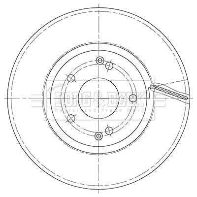 Borg & Beck, Borg & Beck Brake Disc Pair  - BBD5447 fits Ssangyong Korando 2.0e XDi 10-