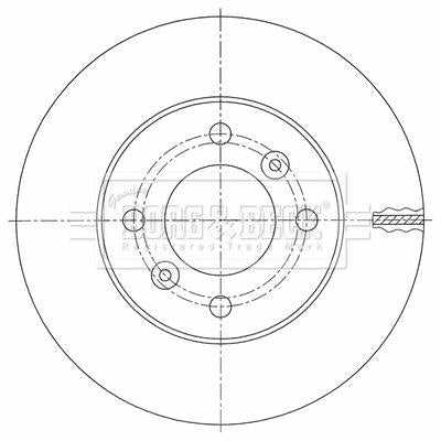 Borg & Beck, Borg & Beck Brake Disc Pair  - BBD5451 fits Proton Savvy 1.2i 04-