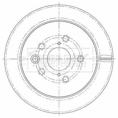 Borg & Beck, Borg & Beck Brake Disc Pair  - BBD5461 fits Lexus IS III 250,300h 04/13-