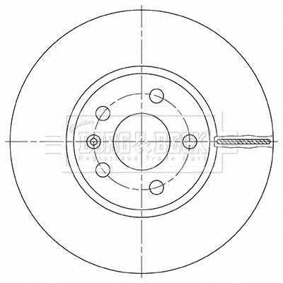 Borg & Beck, Borg & Beck Brake Disc Pair  - BBD5493 fits S90, V90 II 16 03/16-