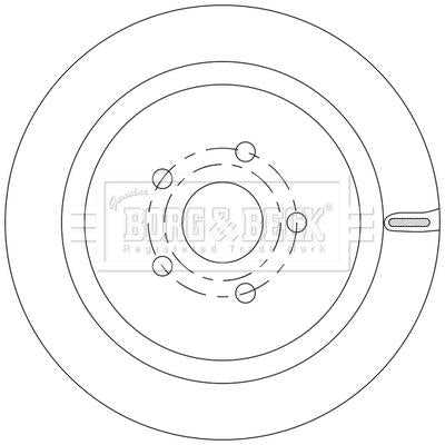 Borg & Beck, Borg & Beck Brake Disc Pair  - BBD5573 fits RX 450h 09/15-