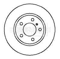 Borg & Beck, Borg & Beck Brake Disc Single  - BBD5708S fits BMW M3(E36) 93-95 Left Hand