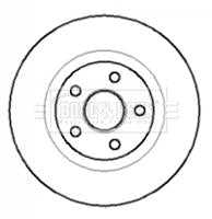 Borg & Beck, Borg & Beck Brake Disc Single  - BBD5711S fits Jaguar XK8 4.0i V8 97-03