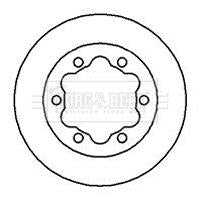 Borg & Beck, Borg & Beck Brake Disc Single  - BBD5725S fits Merc. Sprinter.VW.LT. 96-