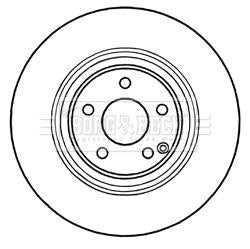 Borg & Beck, Borg & Beck Brake Disc Single  - BBD5737S fits Mercedes S class 98-