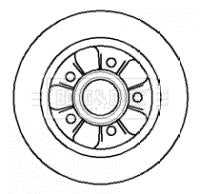 Borg & Beck, Borg & Beck Brake Disc Single  - BBD5742S fits Renault Laguna II 01-