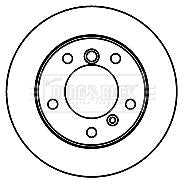 Borg & Beck, Borg & Beck Brake Disc Single  - BBD5751S fits Mercedes Sprinter 02-