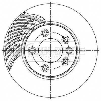 Borg & Beck, Borg & Beck Brake Disc Single  - BBD5756S fits VW Touarag 02-