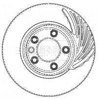 Borg & Beck, Borg & Beck Brake Disc Single  - BBD5759S fits VW Touarag 02-