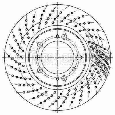 Borg & Beck, Borg & Beck Brake Disc Single  - BBD5762S fits Porsche Boxster 3.2 LH 99-04