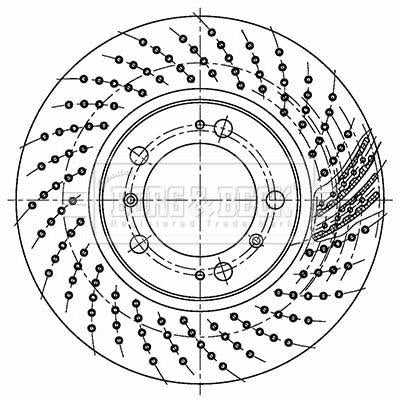 Borg & Beck, Borg & Beck Brake Disc Single  - BBD5763S fits Porsche Boxster 3.2 RH 99-04