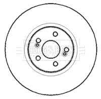 Borg & Beck, Borg & Beck Brake Disc Single  - BBD5764S fits Renault Espace IV 02-