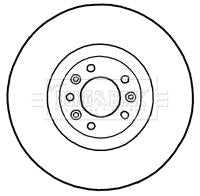 Borg & Beck, Borg & Beck Brake Disc Single  - BBD5774S fits Peugeot 407 2.2/3.0 04-