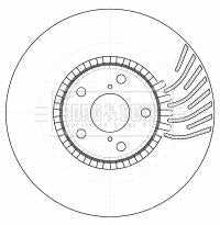 Borg & Beck, Borg & Beck Brake Disc Single  - BBD5783S fits Lexus GS 300/430 04/05-