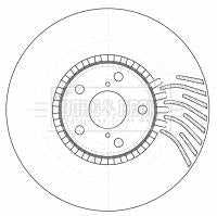 Borg & Beck, Borg & Beck Brake Disc Single  - BBD5784S fits Lexus GS 300/430 04/05-