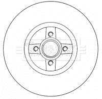 Borg & Beck, Borg & Beck Brake Disc Single  - BBD5794S fits Renault  Grand scenic 04-