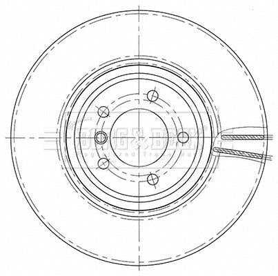 Borg & Beck, Borg & Beck Brake Disc Single  - BBD5801S fits BMW 7 series 05-