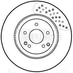 Borg & Beck, Borg & Beck Brake Disc Single  - BBD5804S fits Mercedes C Class 05-