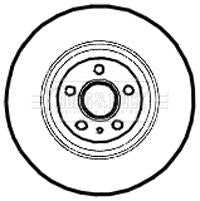 Borg & Beck, Borg & Beck Brake Disc Single  - BBD5807S fits Audi A5,Q5,S5 07-