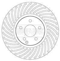 Borg & Beck, Borg & Beck Brake Disc Single  - BBD5812S fits Mercedes C-Class W204,S207 07-