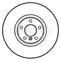 Borg & Beck, Borg & Beck Brake Disc Single  - BBD5823S fits BMW X5 07-