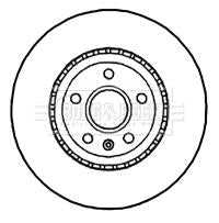 Borg & Beck, Borg & Beck Brake Disc Single  - BBD5843S fits Vauxhall Insignia 09-