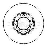 Borg & Beck, Borg & Beck Brake Disc Single  - BBD5849S fits VW LT28-31,LT35-40-45,LT50,81-