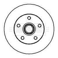 Borg & Beck, Borg & Beck Brake Disc Single  - BBD5878S fits VW Golf,Passat,Vento 91-99