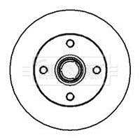 Borg & Beck, Borg & Beck Brake Disc Single  - BBD5895S fits Seat Ibiza, VW Golf 83-99