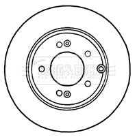 Borg & Beck, Borg & Beck Brake Disc Single  - BBD5906S fits Hyundai Santa Fe 06-