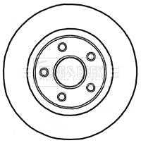 Borg & Beck, Borg & Beck Brake Disc Single  - BBD5908S fits Jeep Grand Cherokee 06/05 -