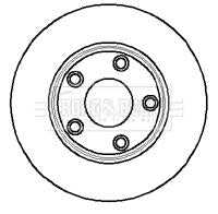 Borg & Beck, Borg & Beck Brake Disc Single  - BBD5909S fits Jaguar S Type 99-