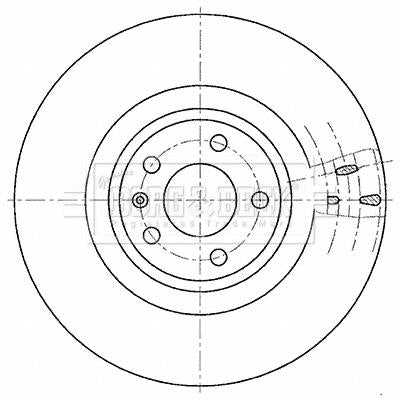 Borg & Beck, Borg & Beck Brake Disc Single  - BBD5914S fits Audi A6  05/04-