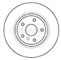 Borg & Beck, Borg & Beck Brake Disc Single  - BBD5915S fits BMW 745,760 E65/66 03-