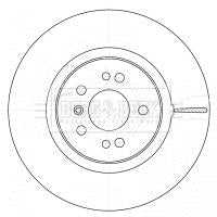 Borg & Beck, Borg & Beck Brake Disc Single  - BBD5918S fits Mercedes M Klasse W 164  05-