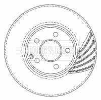 Borg & Beck, Borg & Beck Brake Disc Single  - BBD5923S fits Mercedes E240 4-Matic 02-05